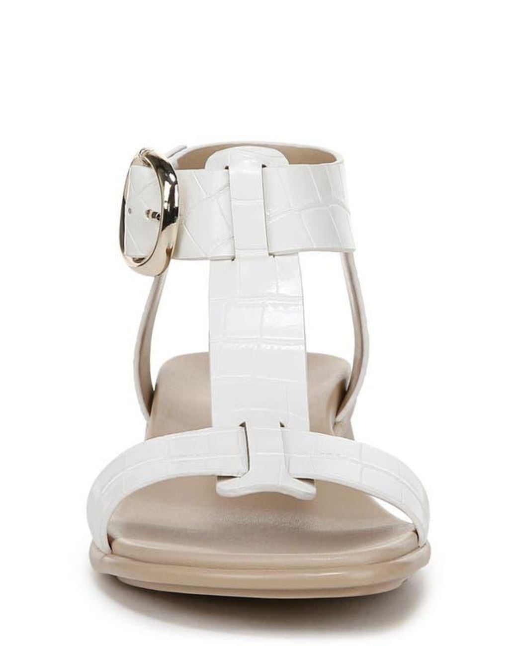 Naturalizer White Brandy T-Strap Sandal