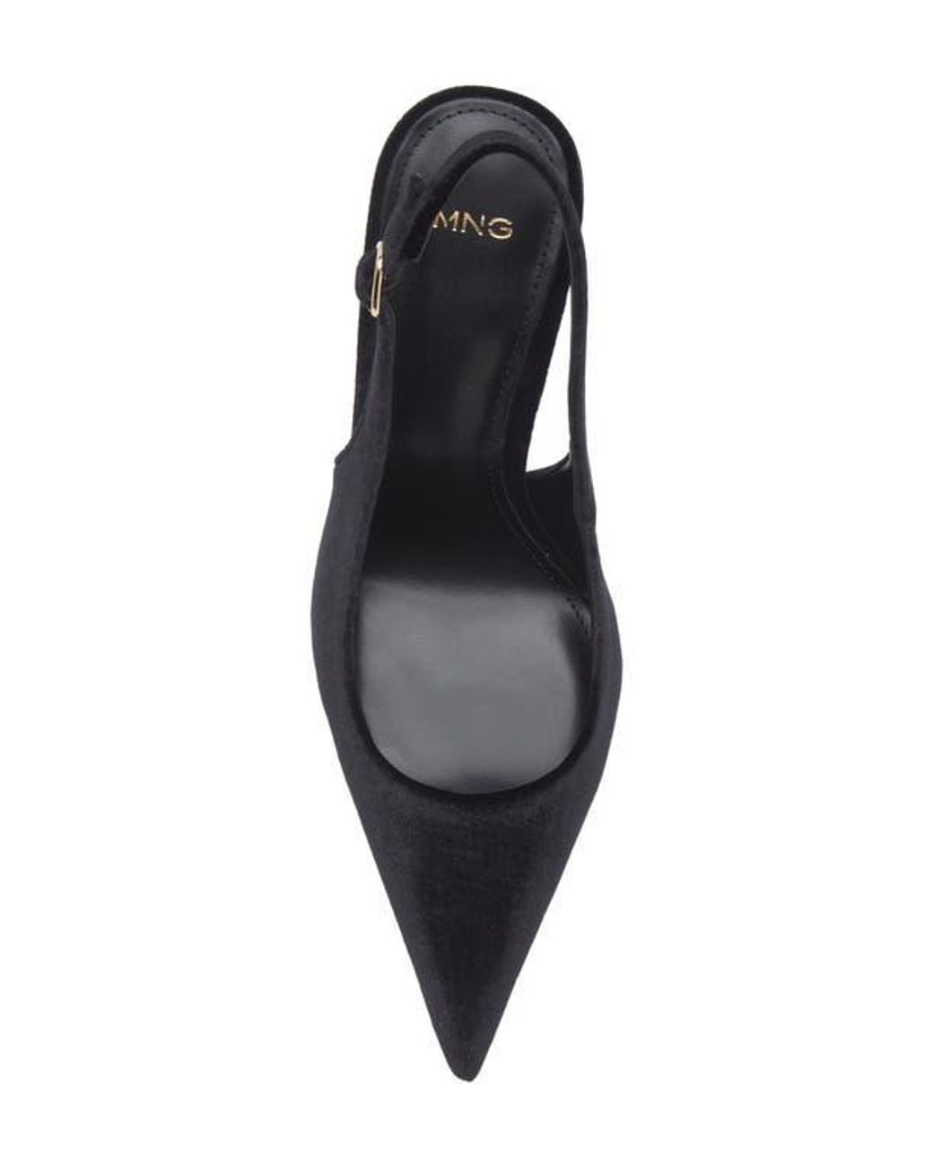 Mango Blue Slingback Pointed Toe Pump