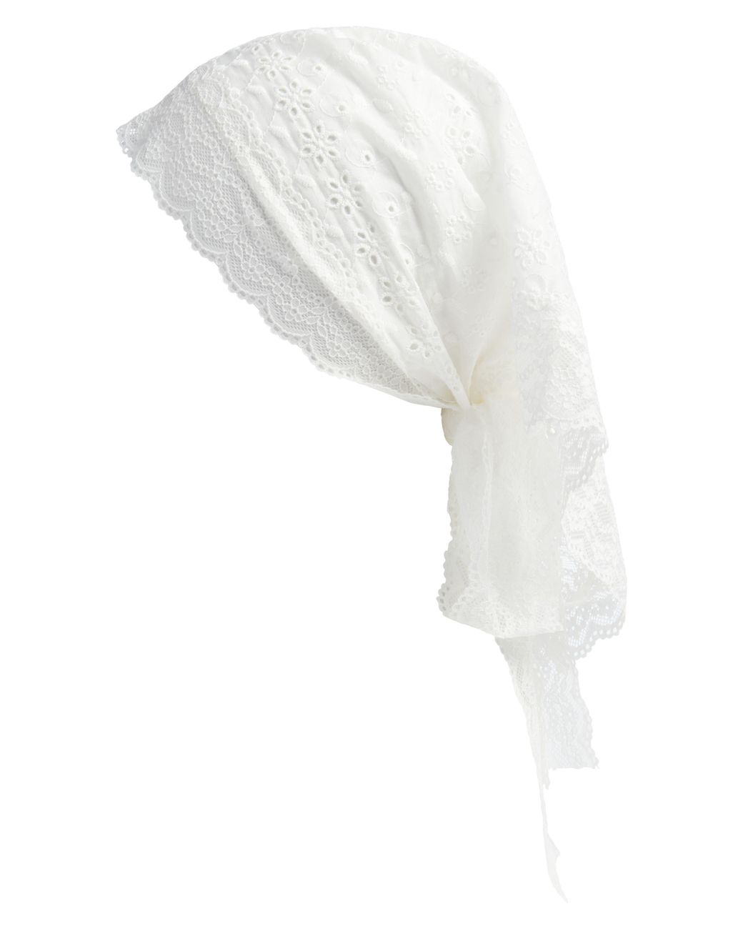 BP. White Eyelet Square Scarf