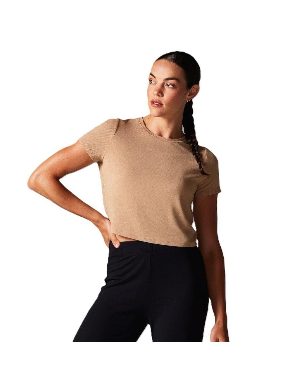 Tavi Black Ribbed Tee