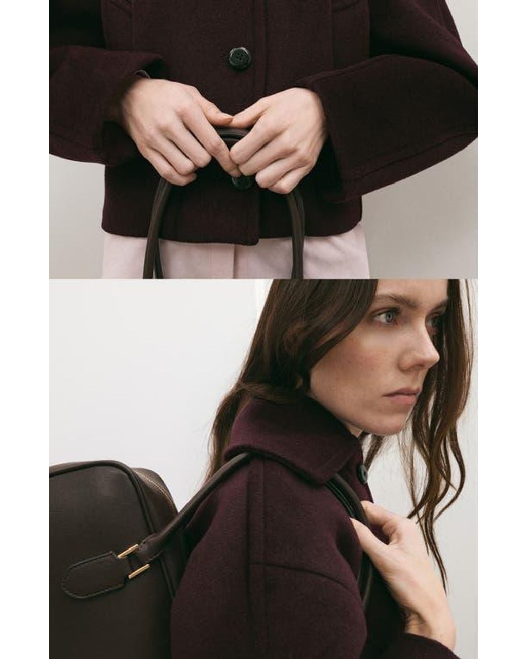 Mango Black Wool Blend Crop Jacket