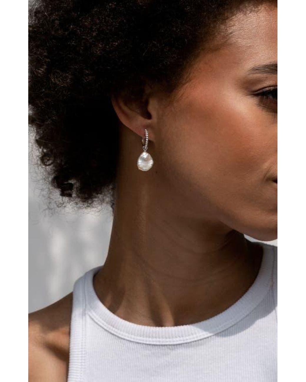 Dower & Hall Multicolor Timeless Keshi Pearl Hoops