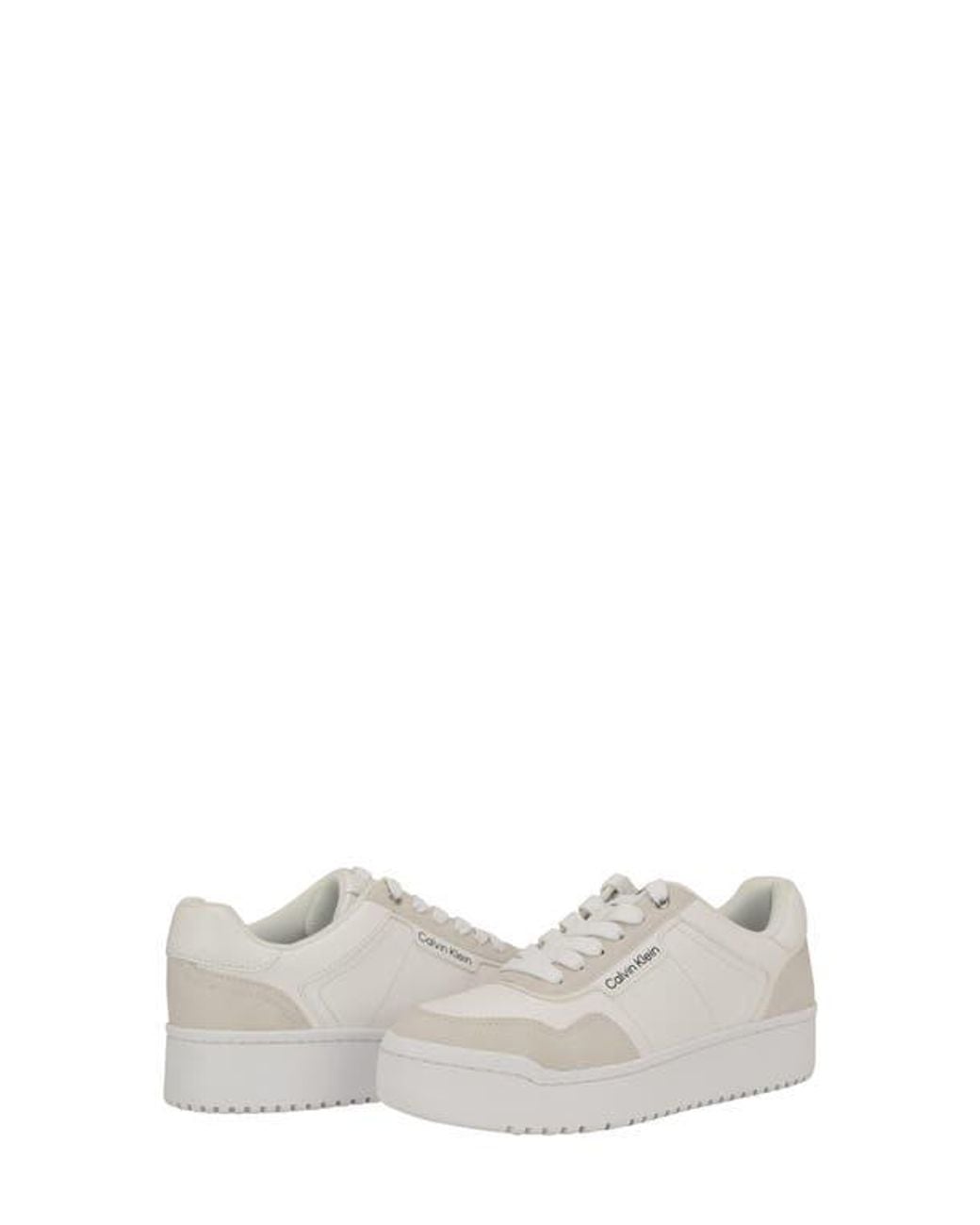 Calvin Klein White Adryen Lace-up Sneakers