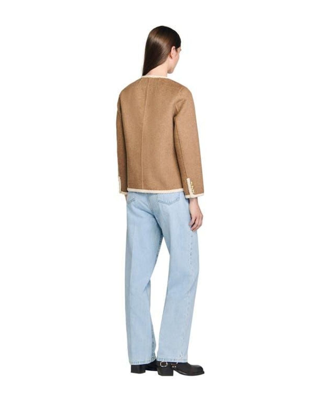 Sandro Natural Double-Faced Jacket