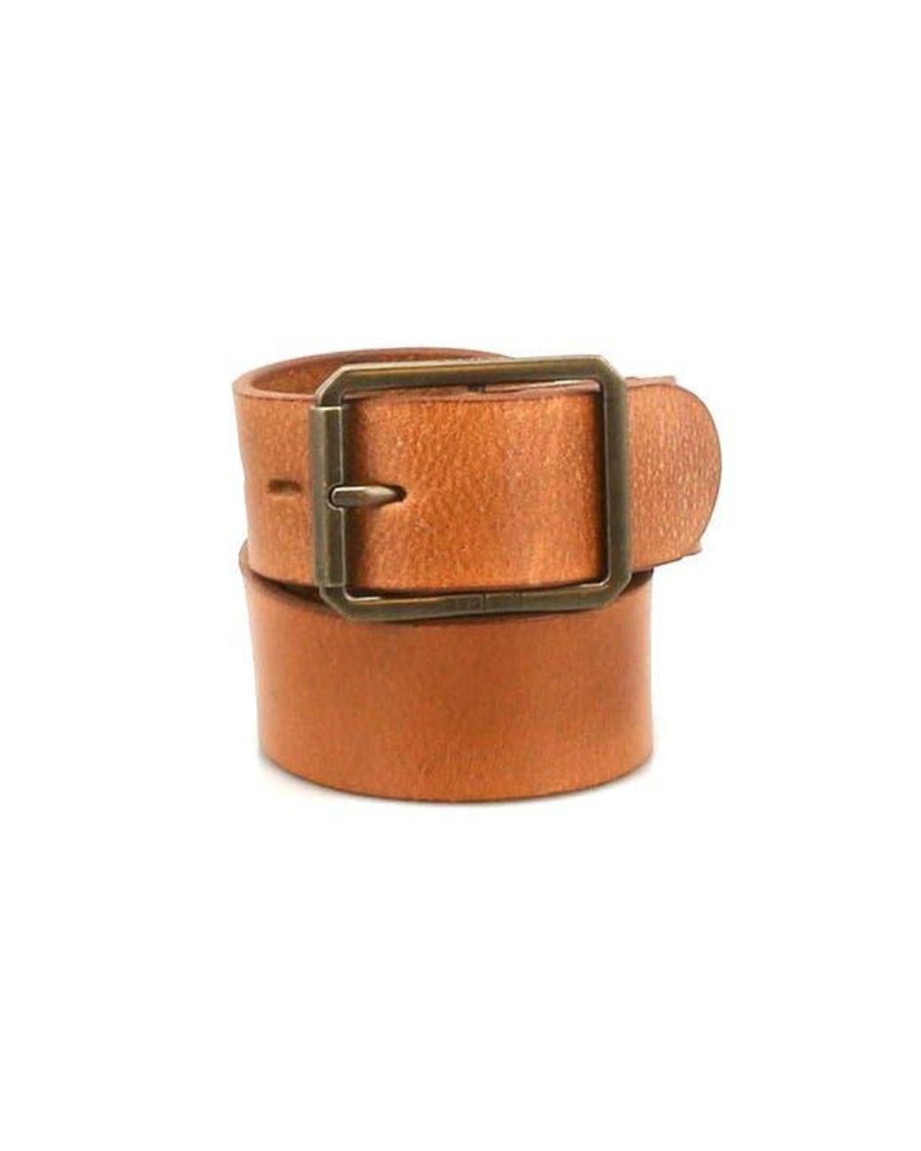 Bed Stu Orange Drifter Leather Belt for men