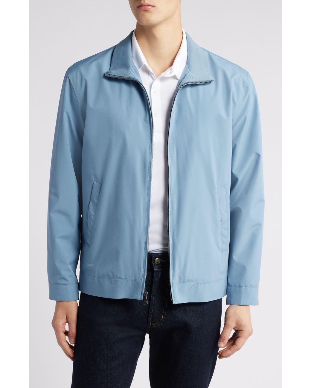 Hart Schaffner Marx Blue Ryan Waterproof Jacket for men