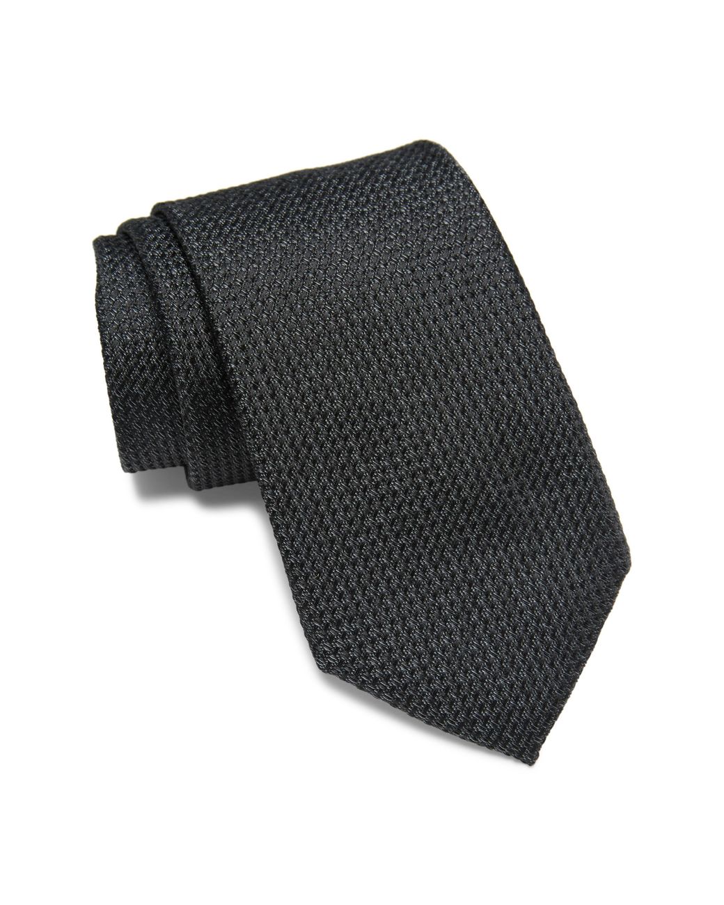 Nordstrom Black Trammel Textured Silk Tie for men