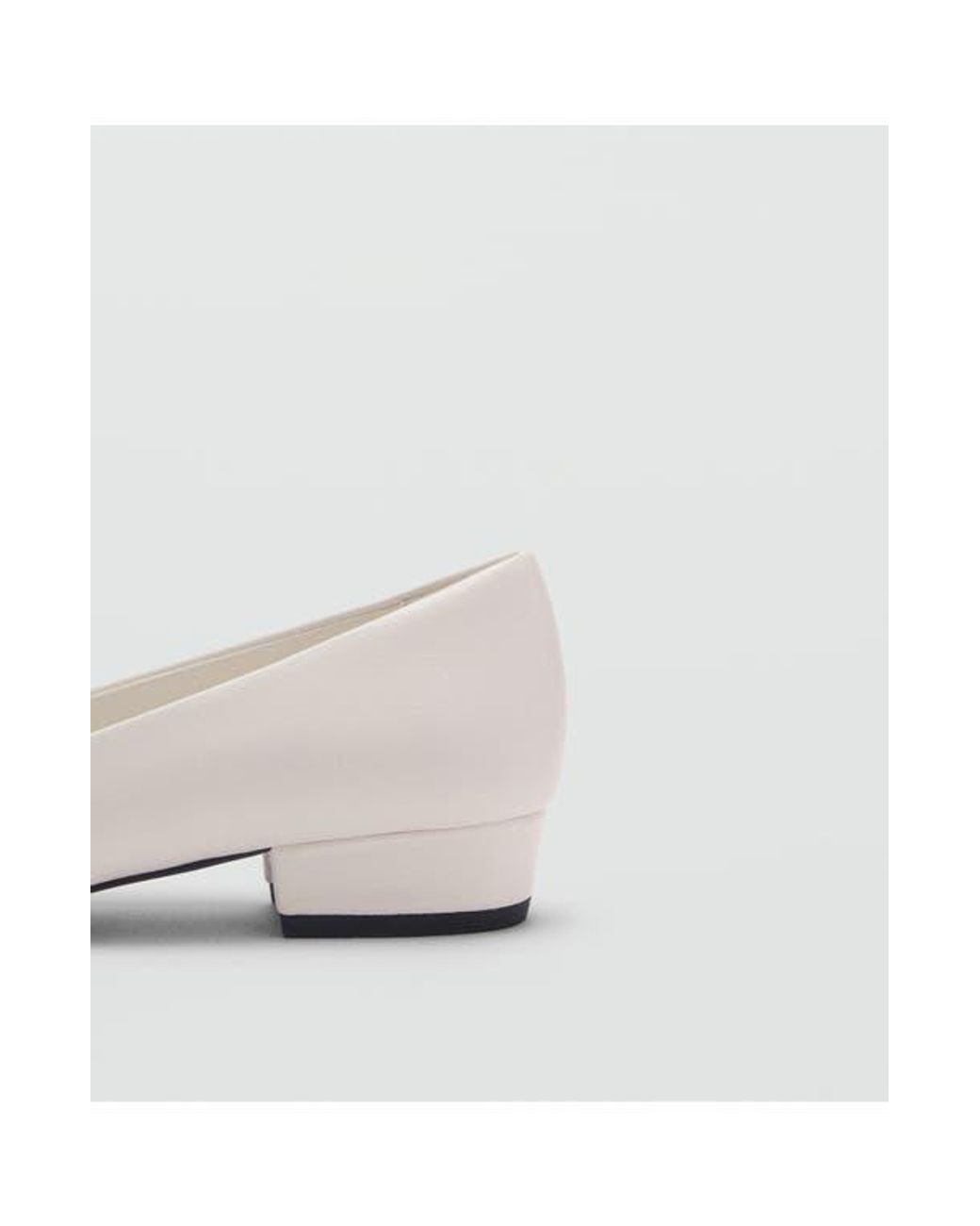 Mango White Open Toe Pump