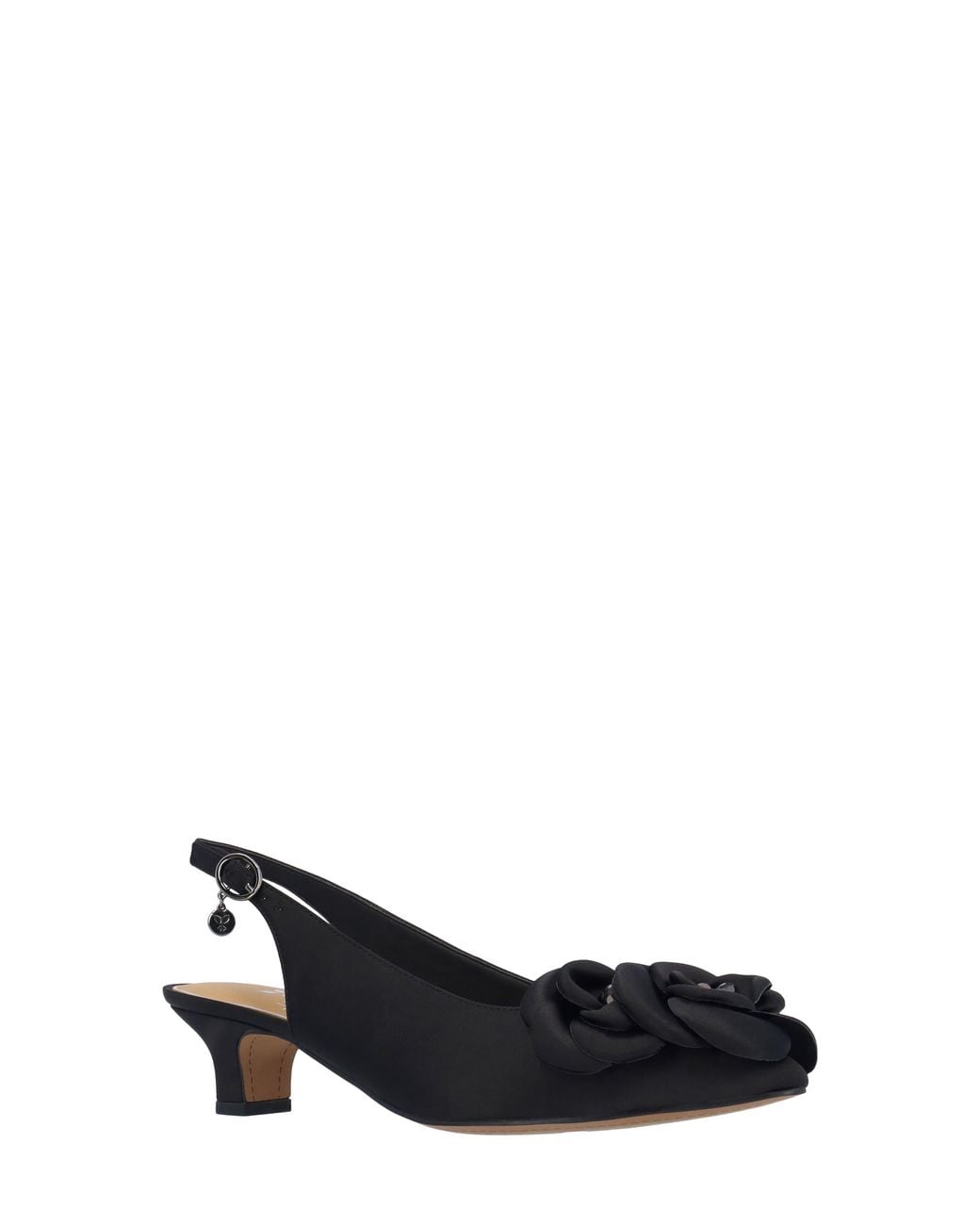 J. Reneé Black Jozey Pointed Toe Slingback Pump