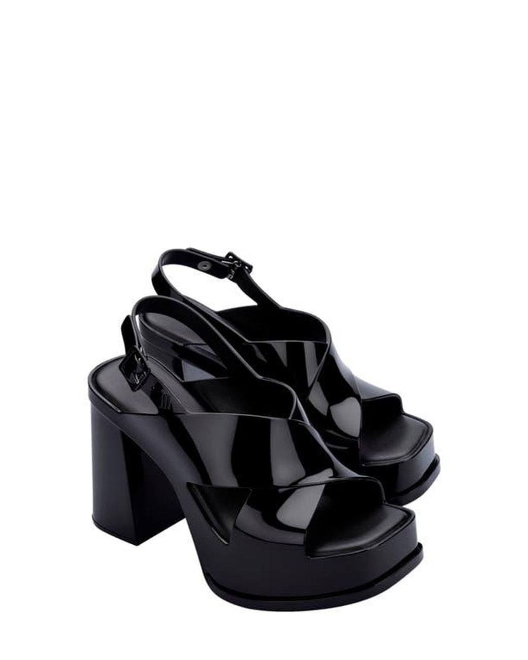 Melissa Black Dance Slingback Platform Sandal