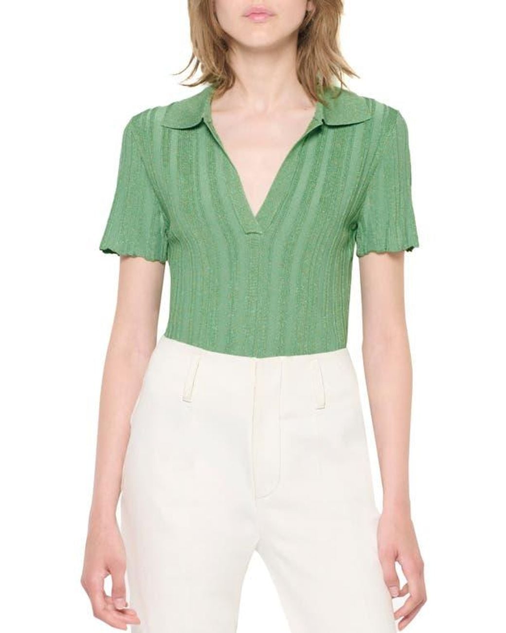 AS by DF Green Tilda Ribbed Top