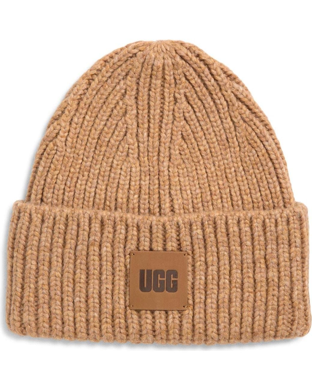Ugg Brown Chunky Rib Beanie for men