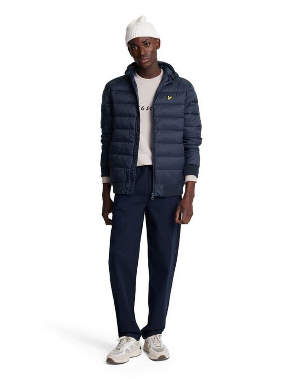 Lyle & Scott Blue Puffer Jacket for men