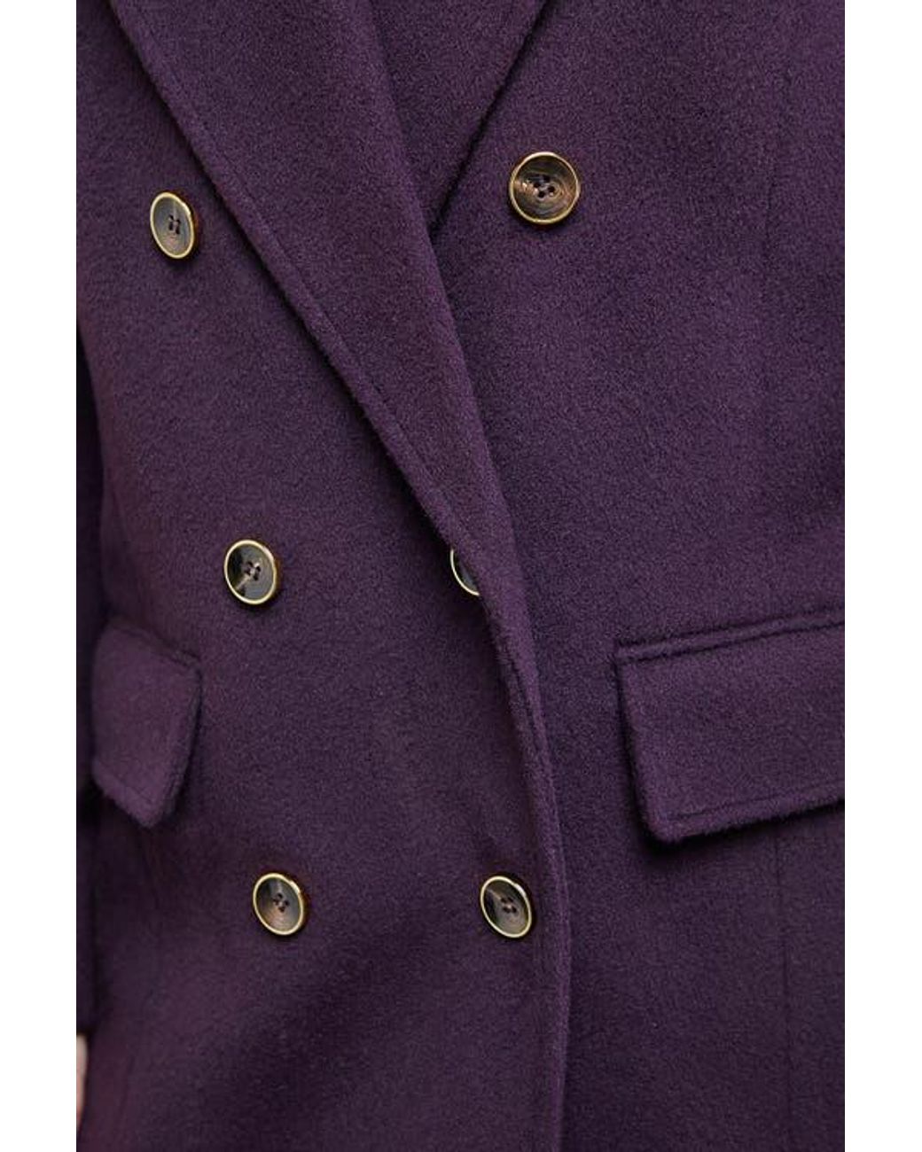 Oasis Purple Maxi Tailored Coat