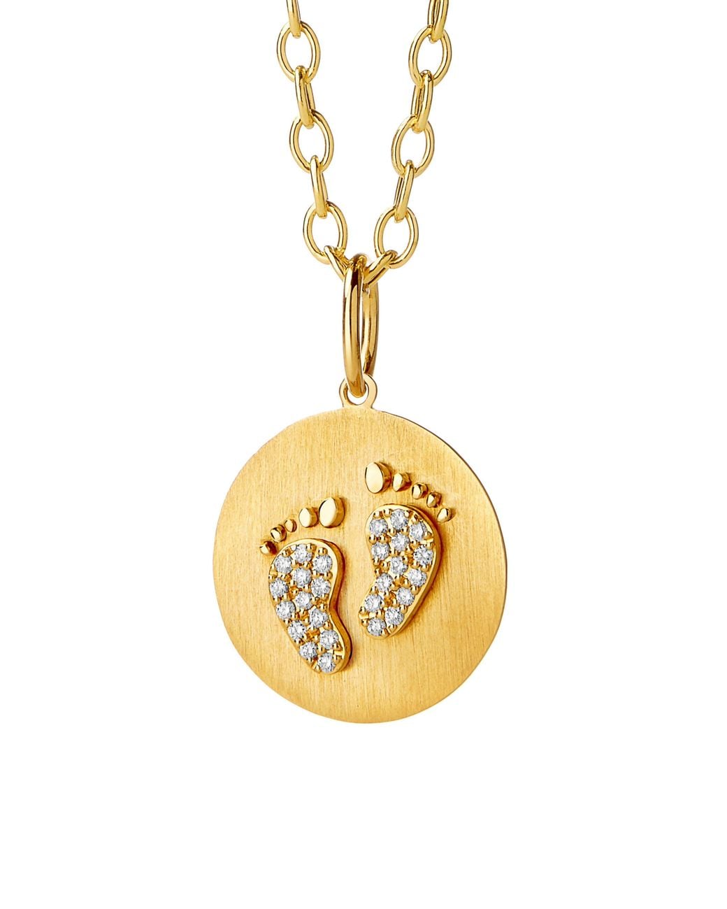 Syna Metallic Tiny Footprints Charm