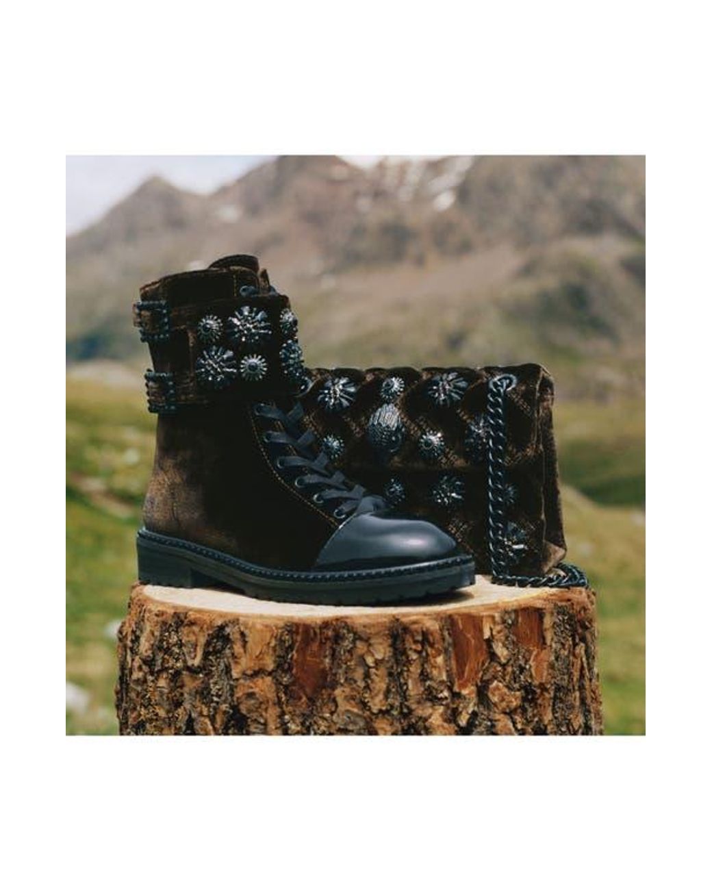 Kurt Geiger Black Stoop Combat Boot