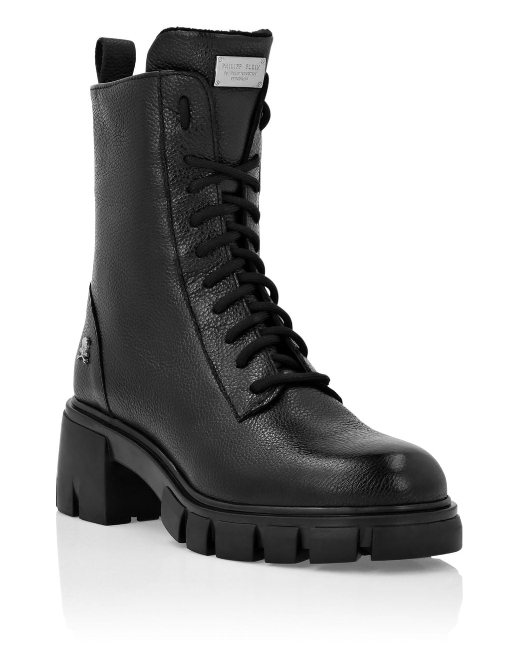 Philipp Plein Black Boots Low Flat