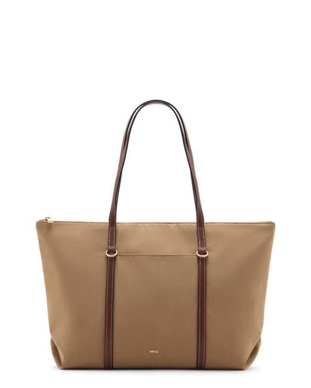 Mango Brown Canvas Shopper