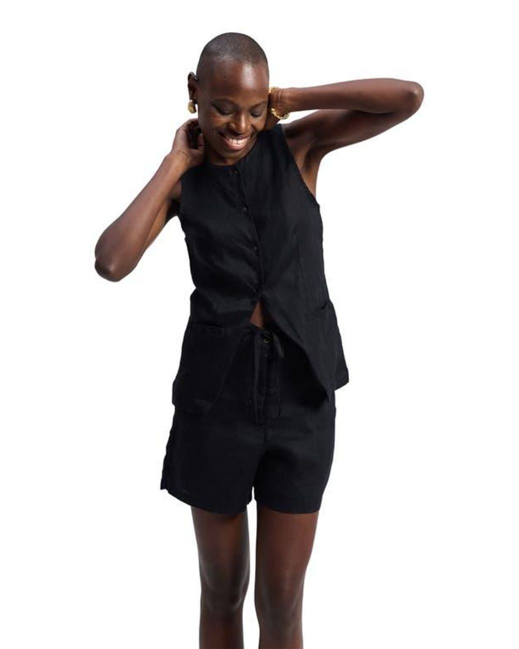 REISTOR Black Sleeveless Vest Jacket
