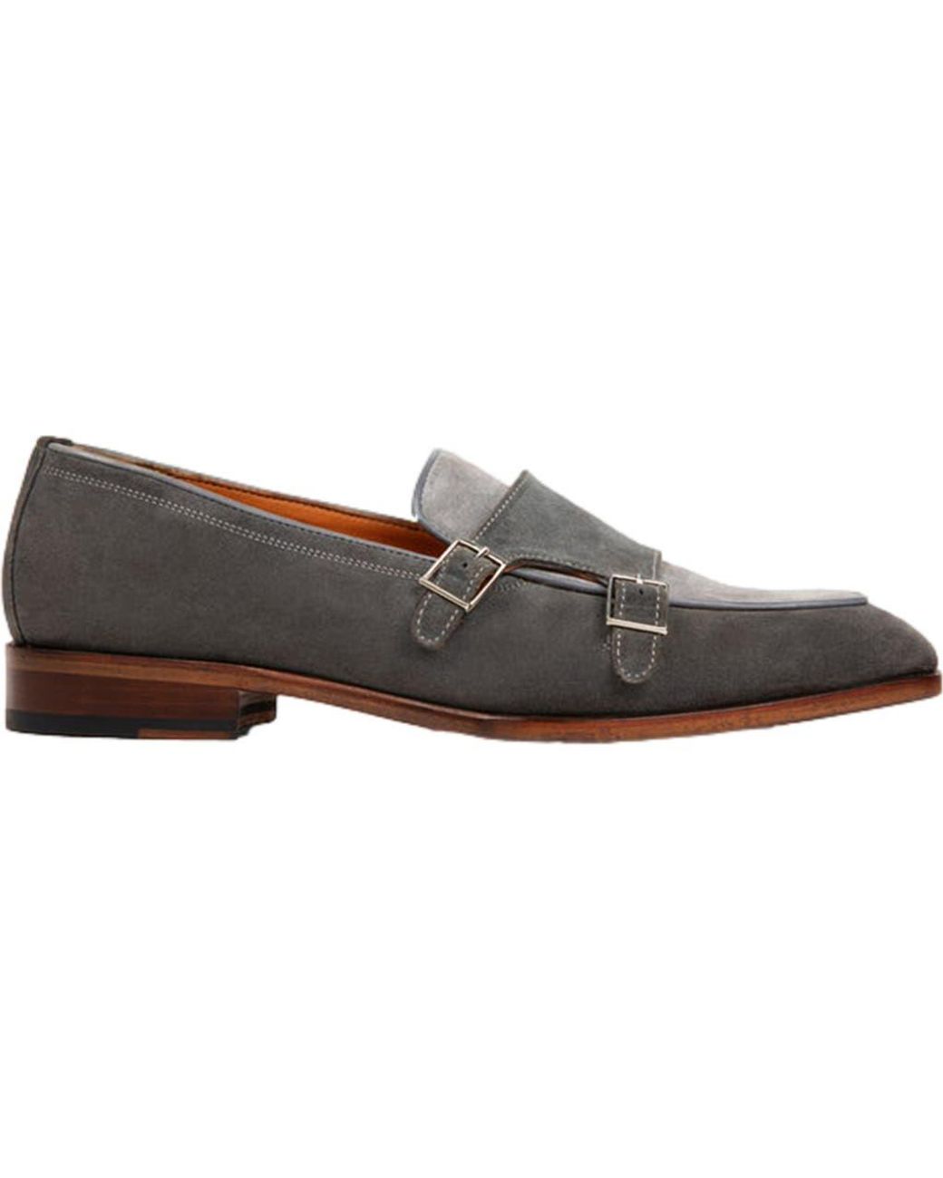 Anthony Veer Gray Beaumont Double Monk Strap for men