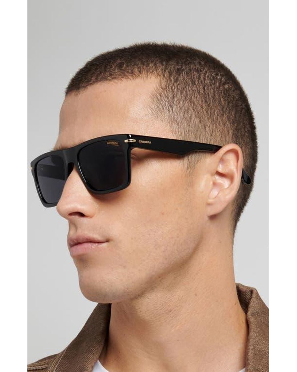 Carrera Black 55Mm Gradient Rectangular Flat Top Sunglasses for men