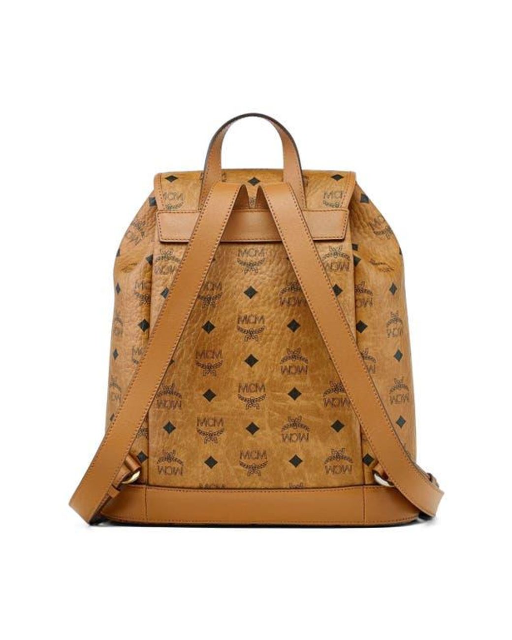 MCM Metallic Small Aren Drawstring Backpack