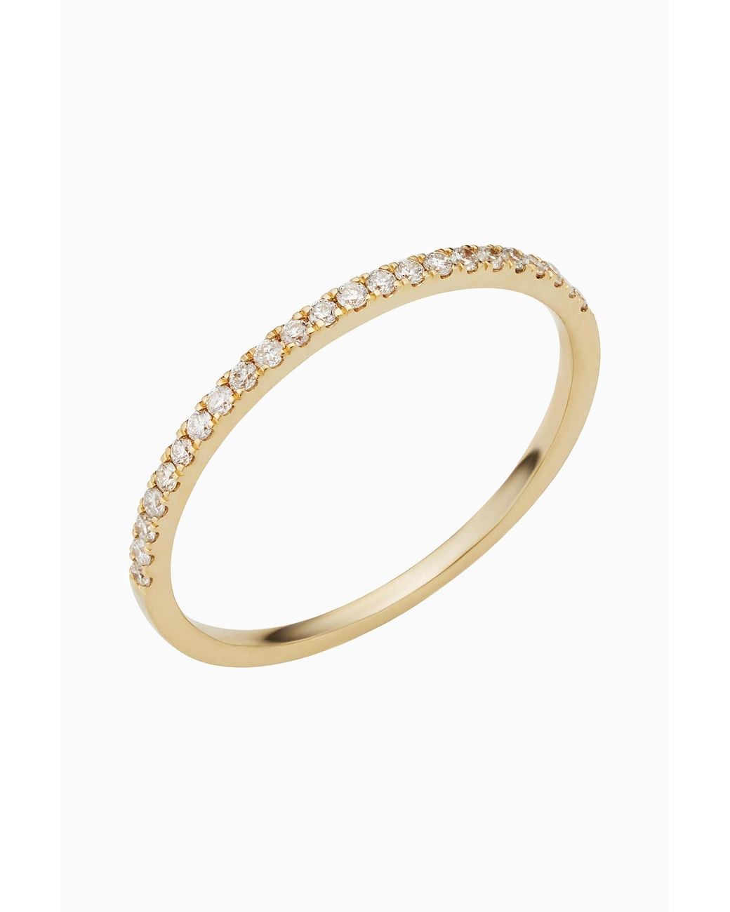 Oradina White 14K Regal Diamond Stack Ring