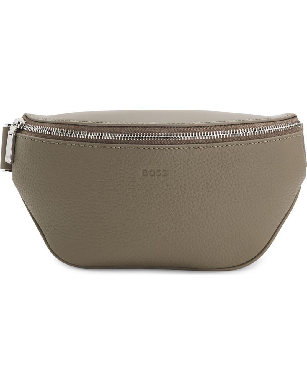HUGO New Crosstown Leather Belt Bag in Natural for Men | Lyst