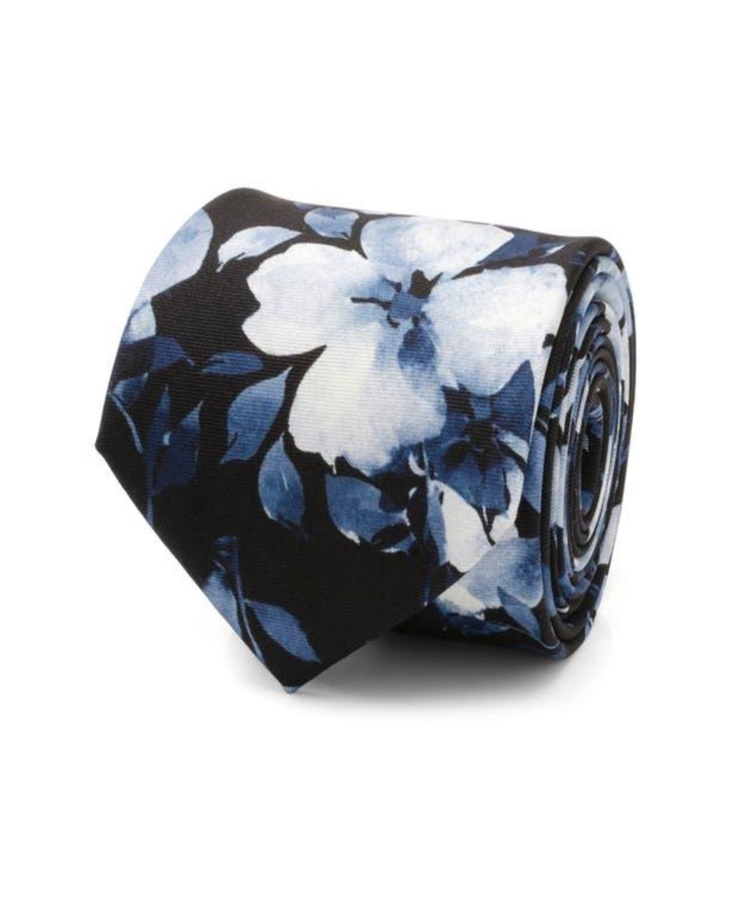 Cufflinks Inc. Blue Painted Floral Silk Tie for men