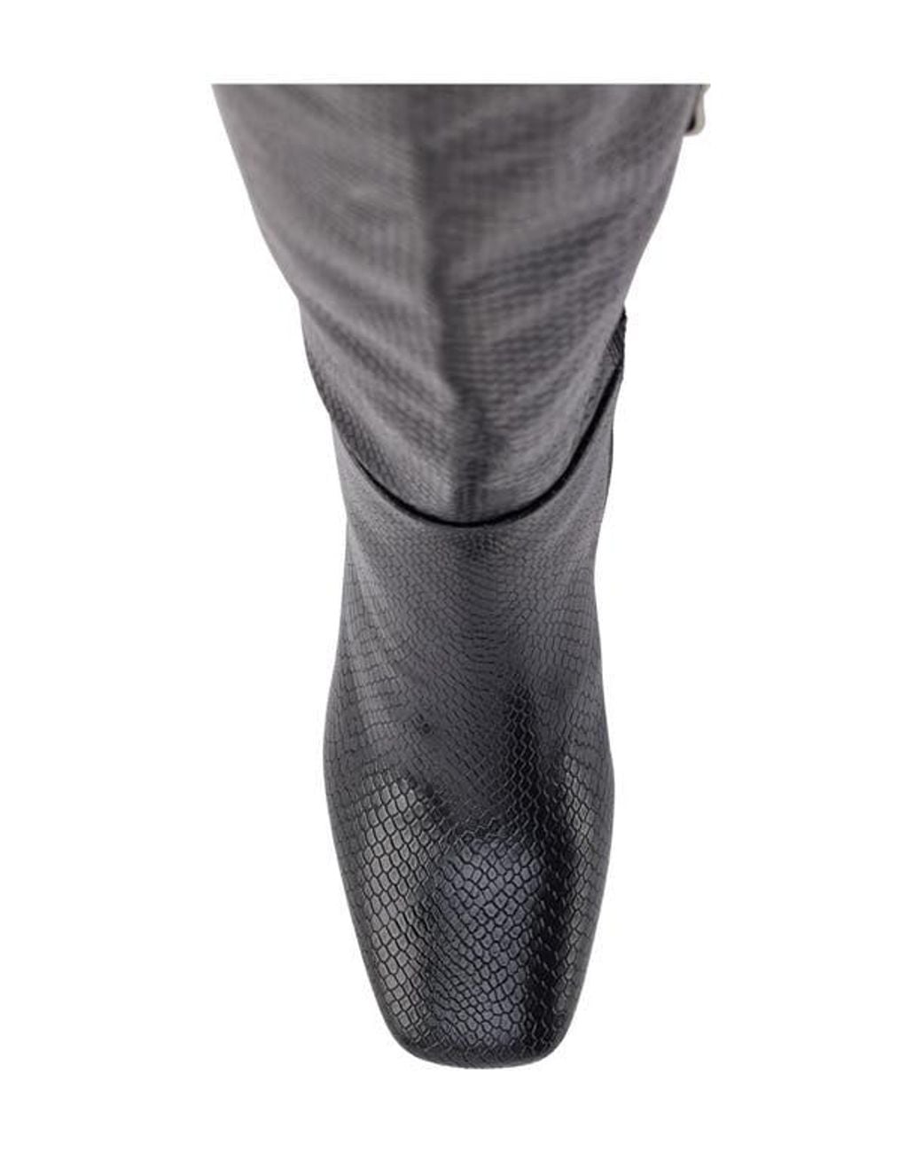 DKNY Black Cana Knee High Block Heel Boot