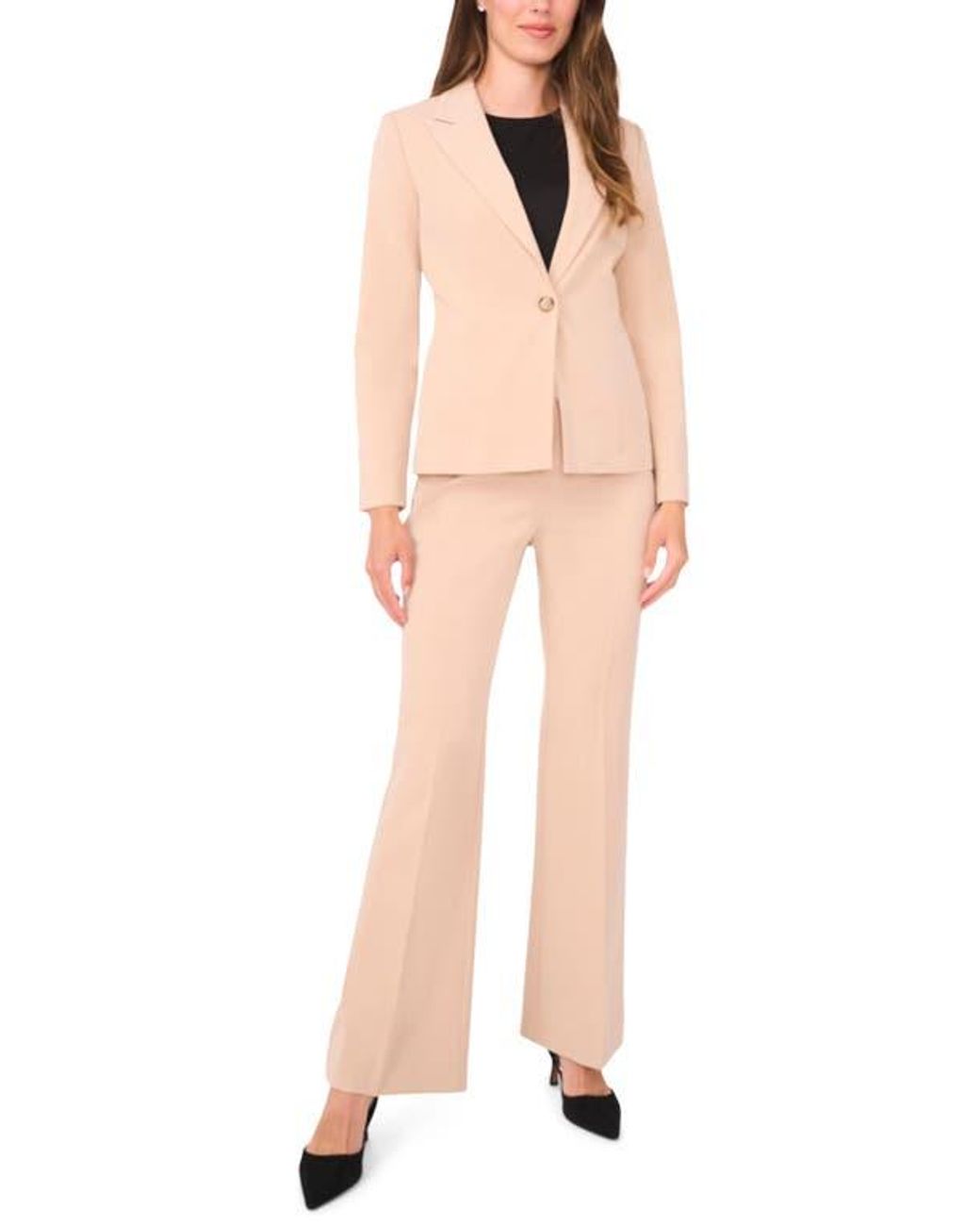 Halogen® Pink Clean One-Button Blazer