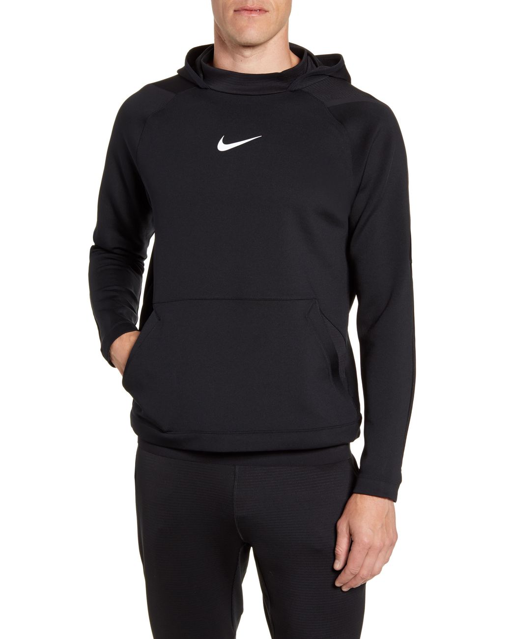 nike pro hoodie black
