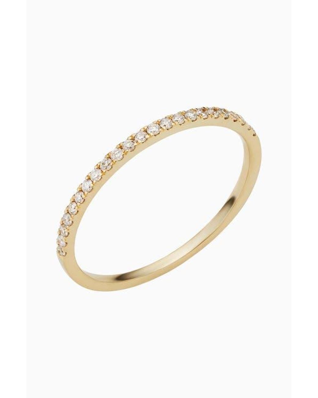 Oradina White 14K Regal Diamond Stack Ring