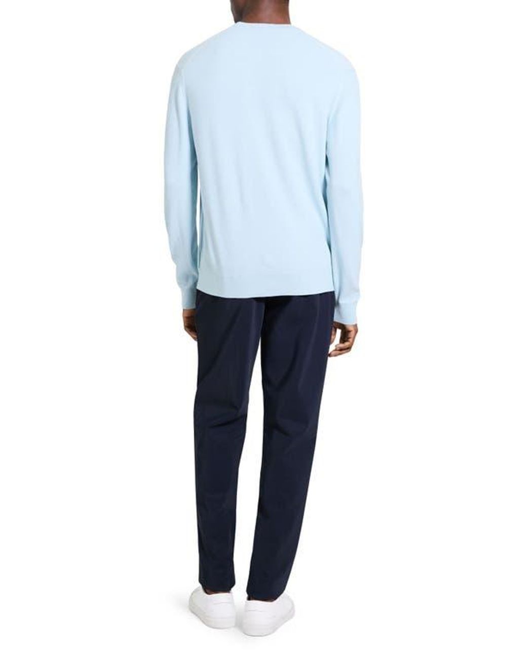 Theory Blue Riland Crewneck Sweater for men