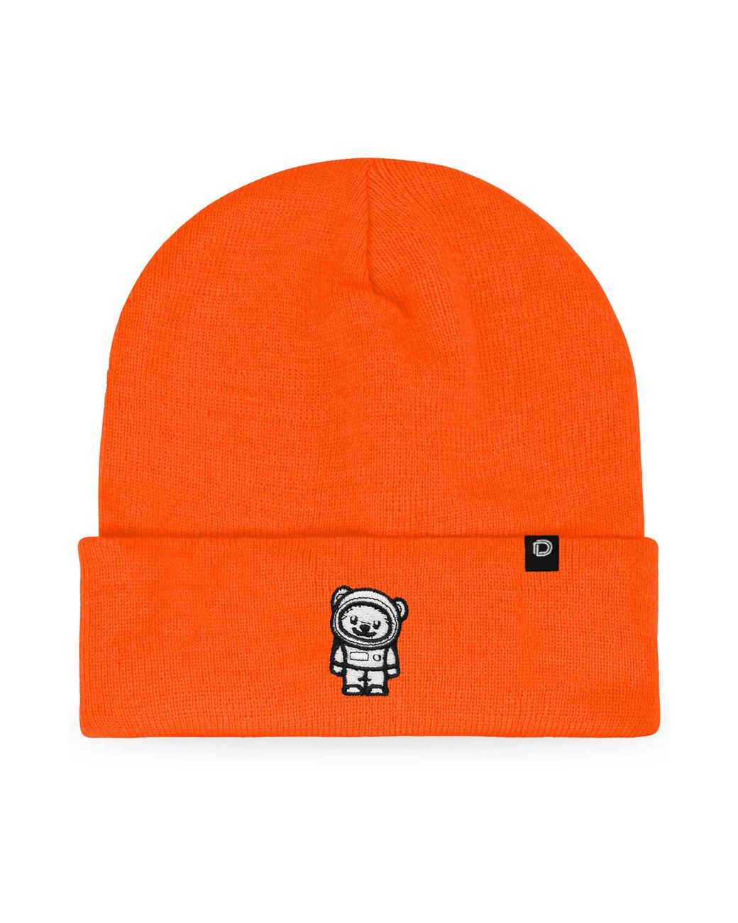 Alix Orange Ice Bear Beanie for men