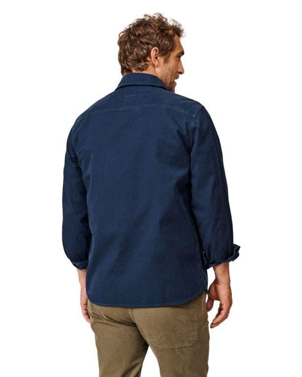 aubi Blue Dovedale Overshirt for men