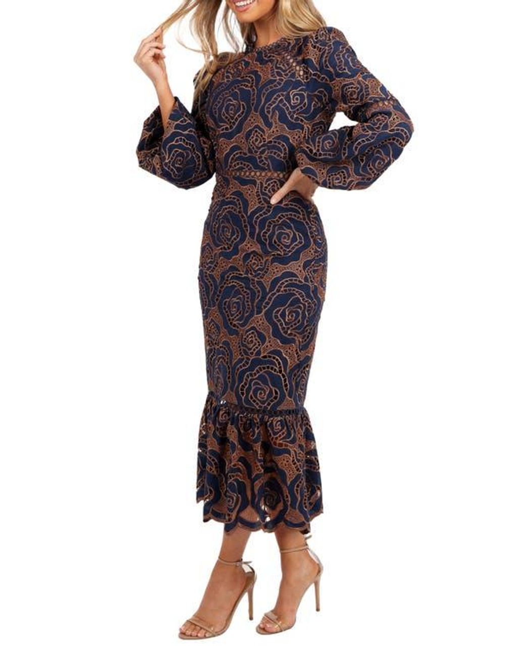chinese dress ladies Zapaka Women Black Formal Dress with Short Sleeve Sheath Cut Out Midi Evening Dress, Black / US16 main image 1