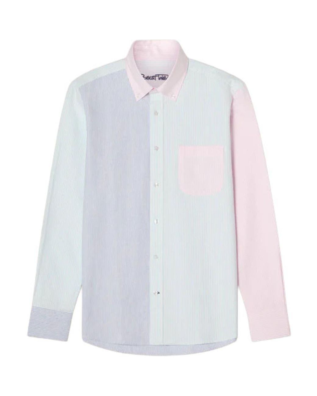 Robert Talbott White Harrison Button Down Fun Stripe Oxford Shirt for men