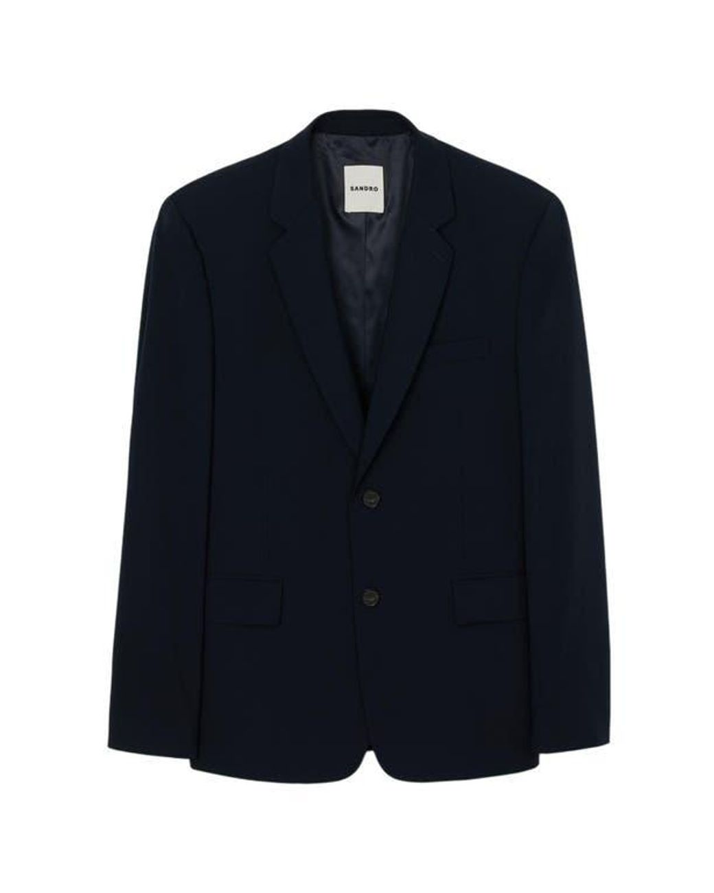 Sandro Blue Wool Suit Jacket for men