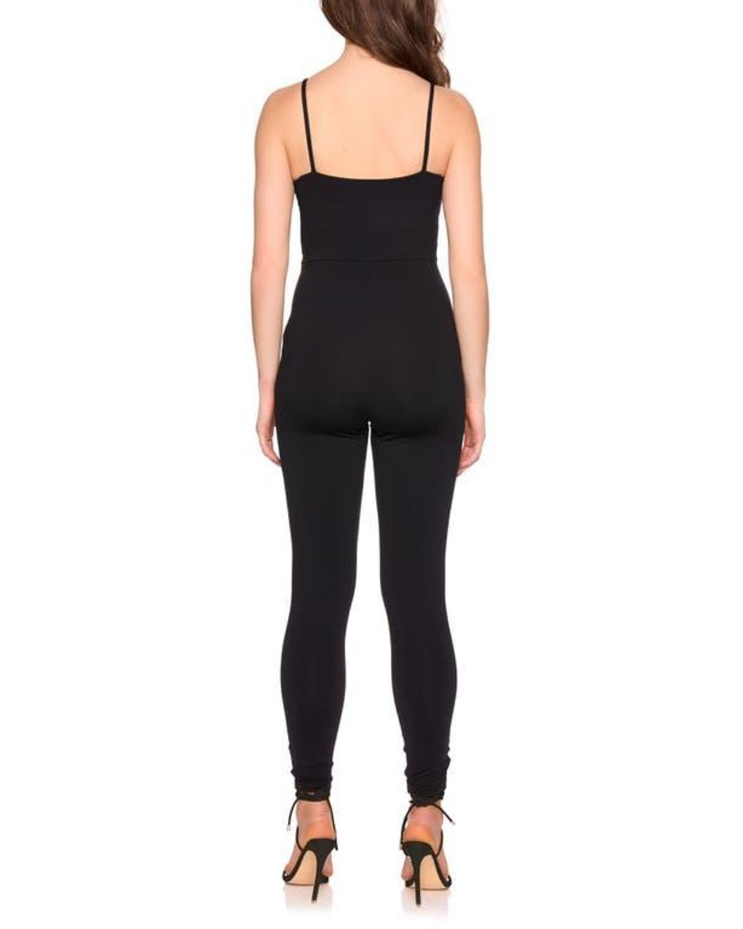 Monaco String Susana Monaco Very V String Jumspuit in Black | Lyst