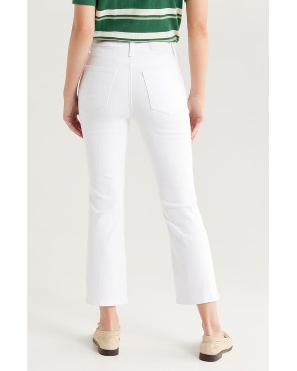 Pistola White Petite Lennon High Waist Ankle Bootcut Jeans