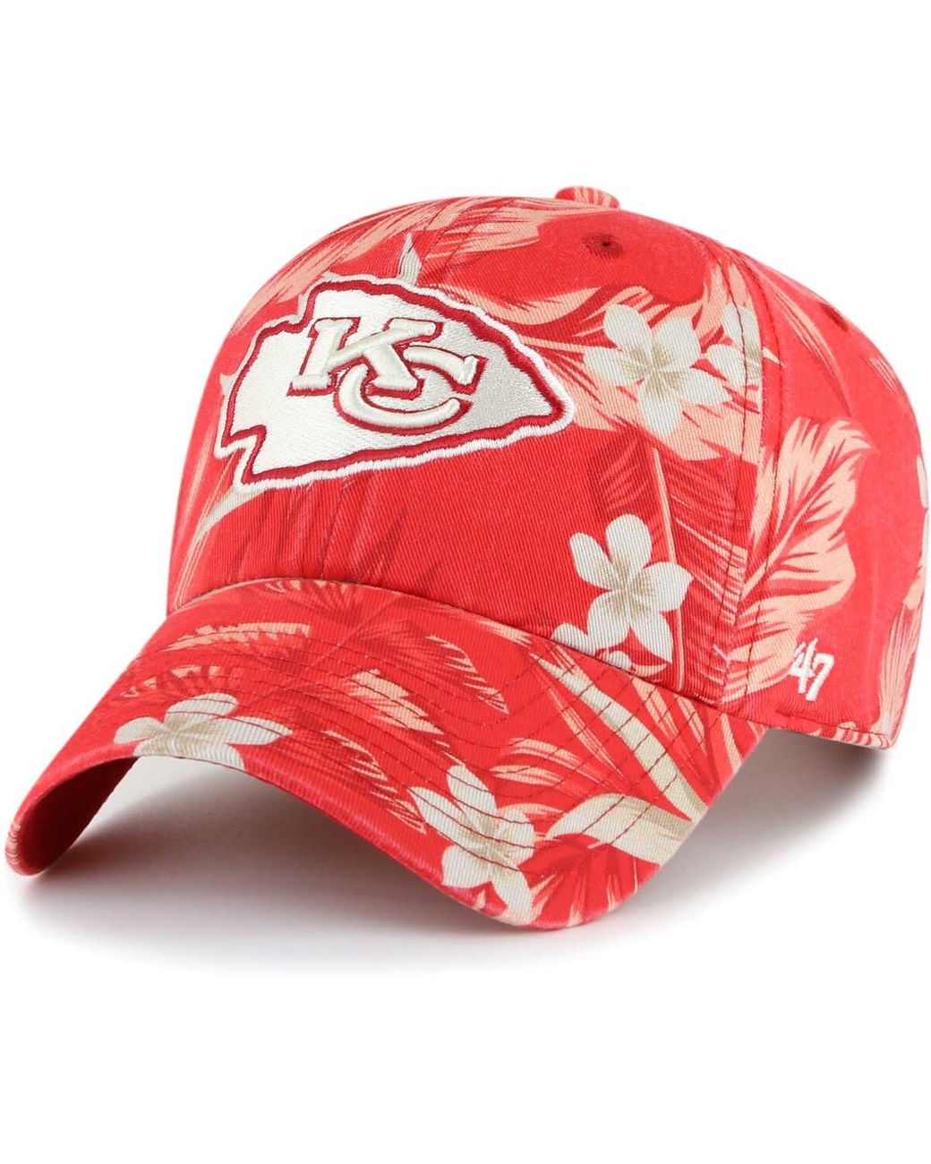 Men's '47 Red Kansas City Chiefs Tropicalia Bucket Hat Size: Small/Medium
