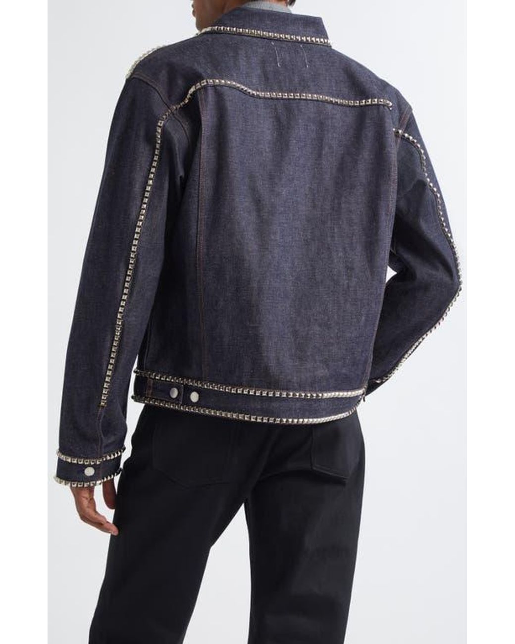 TAKAHIROMIYASHITA TheSoloist. Stud Embellished Denim Tracker