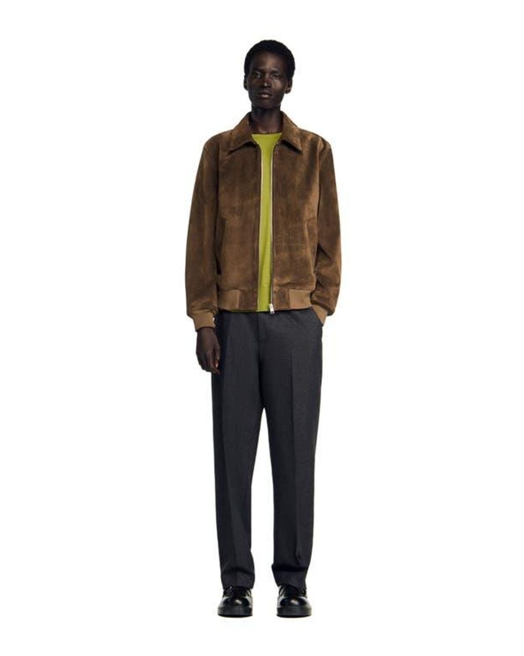 Sandro Multicolor Quilted Zip Jacket for men