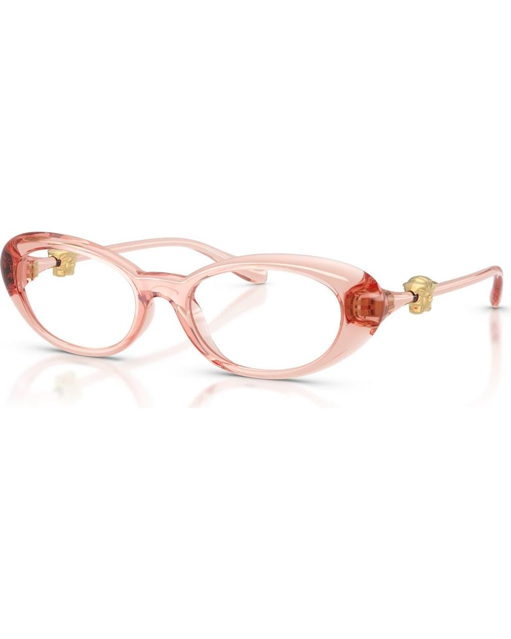 Versace Pink 50Mm Oval Optical Glasses