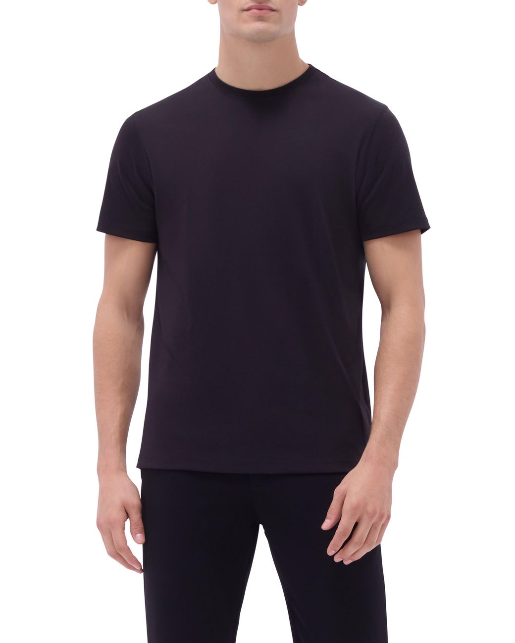 Bugatchi Blue Hank Solid Pima Cotton T-Shirt for men