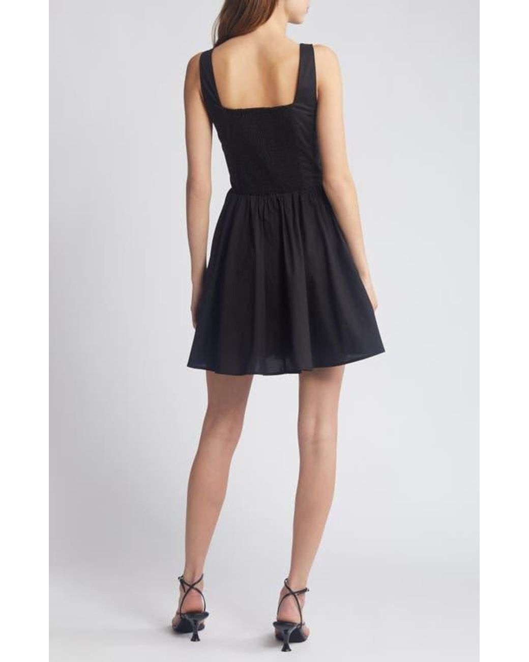 Chelsea28 Square Neck Corset Dress in Black Lyst