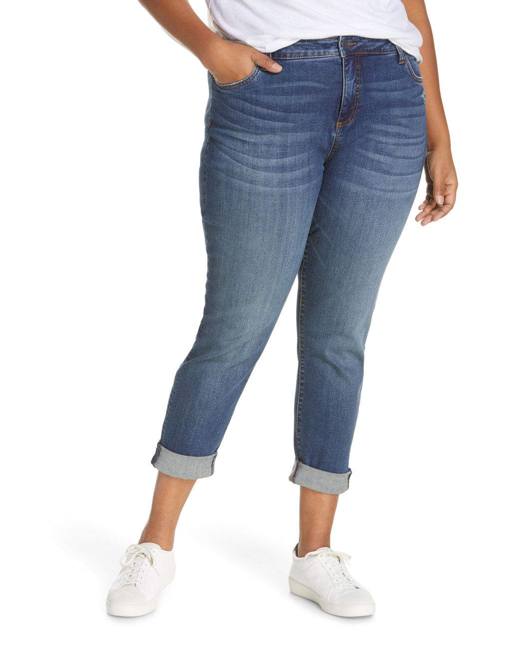 Kut From The Kloth Catherine Cuffed Boyfriend Jeans in Blue Lyst