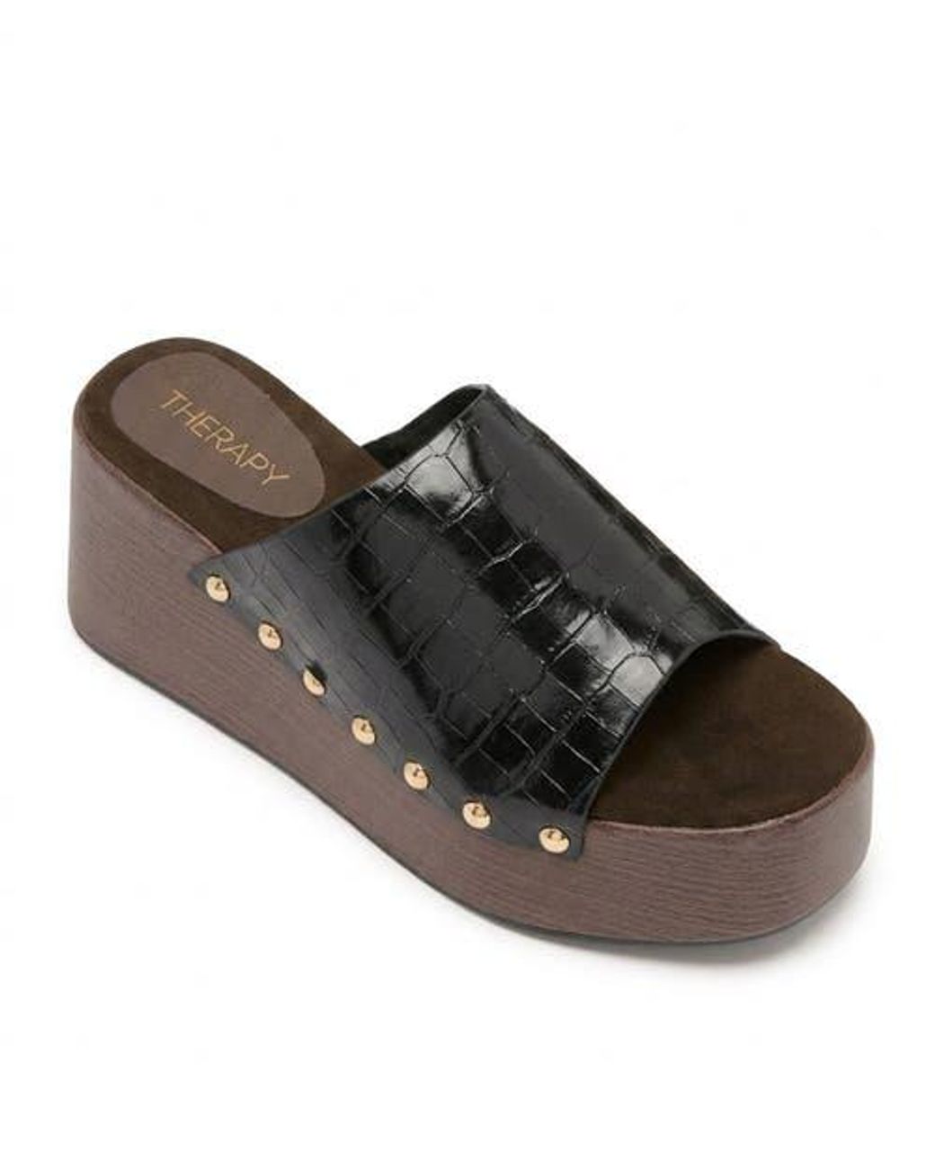 Therapy Australia Brown Imani Round Toe Imani Platform Clog