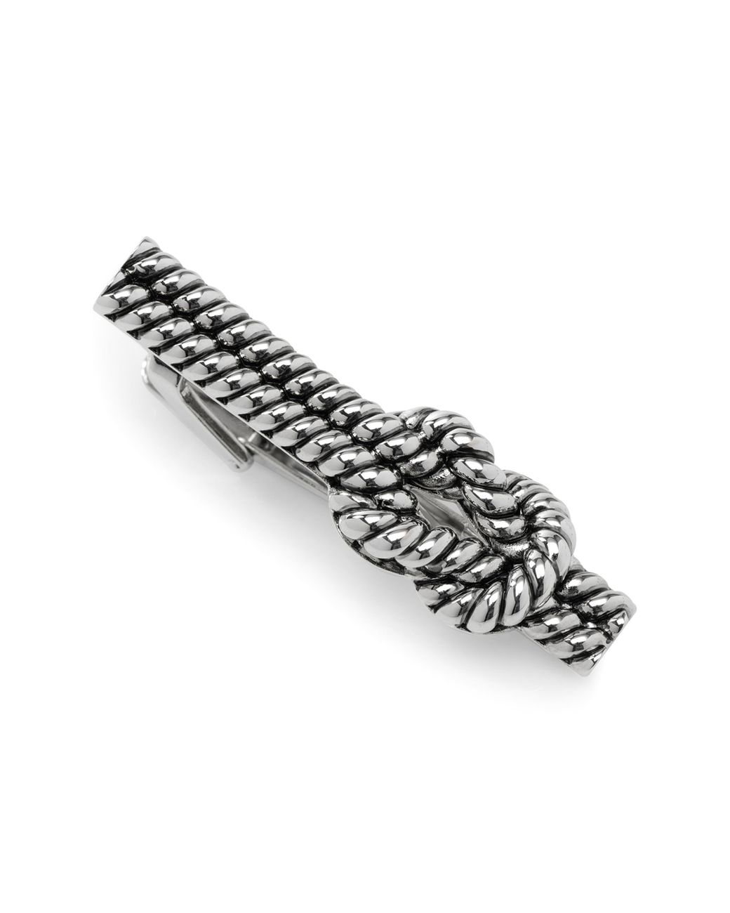 Cufflinks Inc. Metallic Rope Knot Tie Clip for men